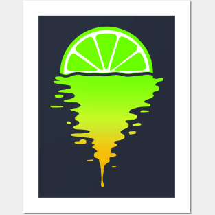 Cool 80s Lime Sunset Posters and Art